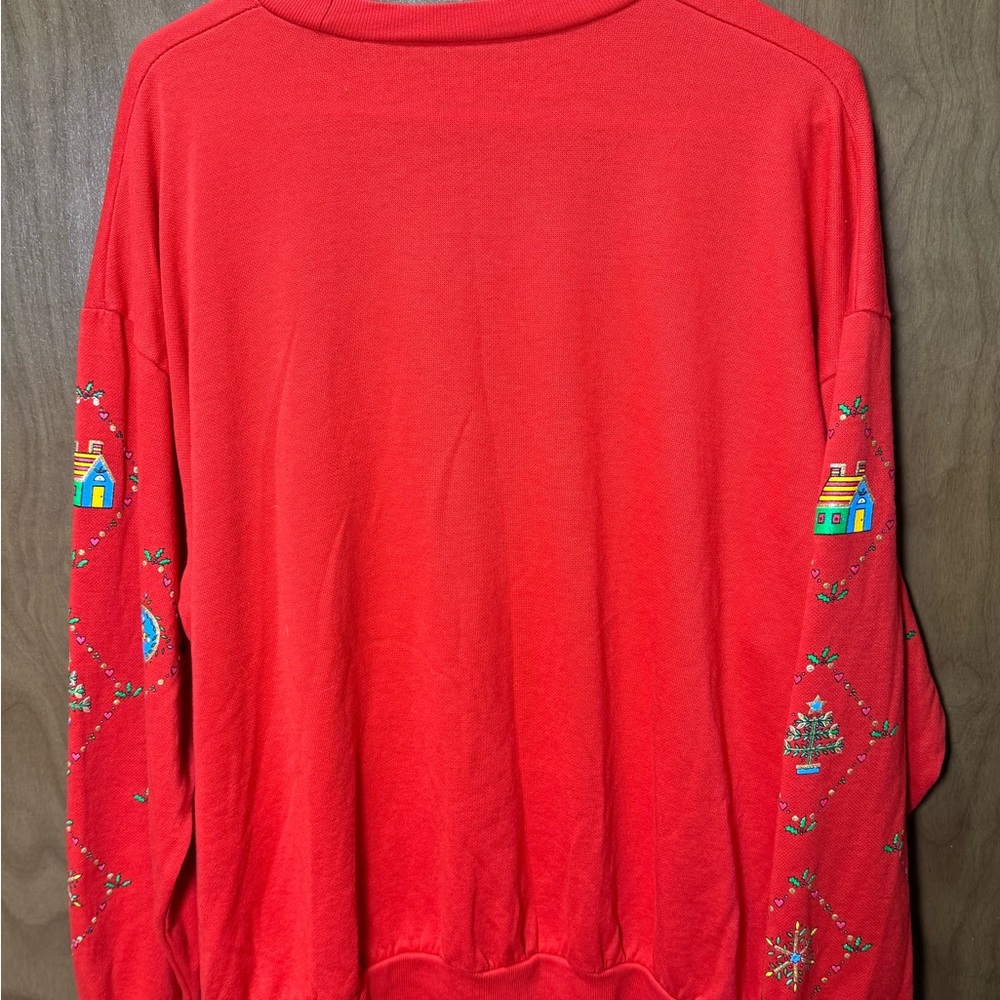 Vintage Red Cat Christmas/Holiday Sweater no tag Size S, M, L - Picture 3 of 3